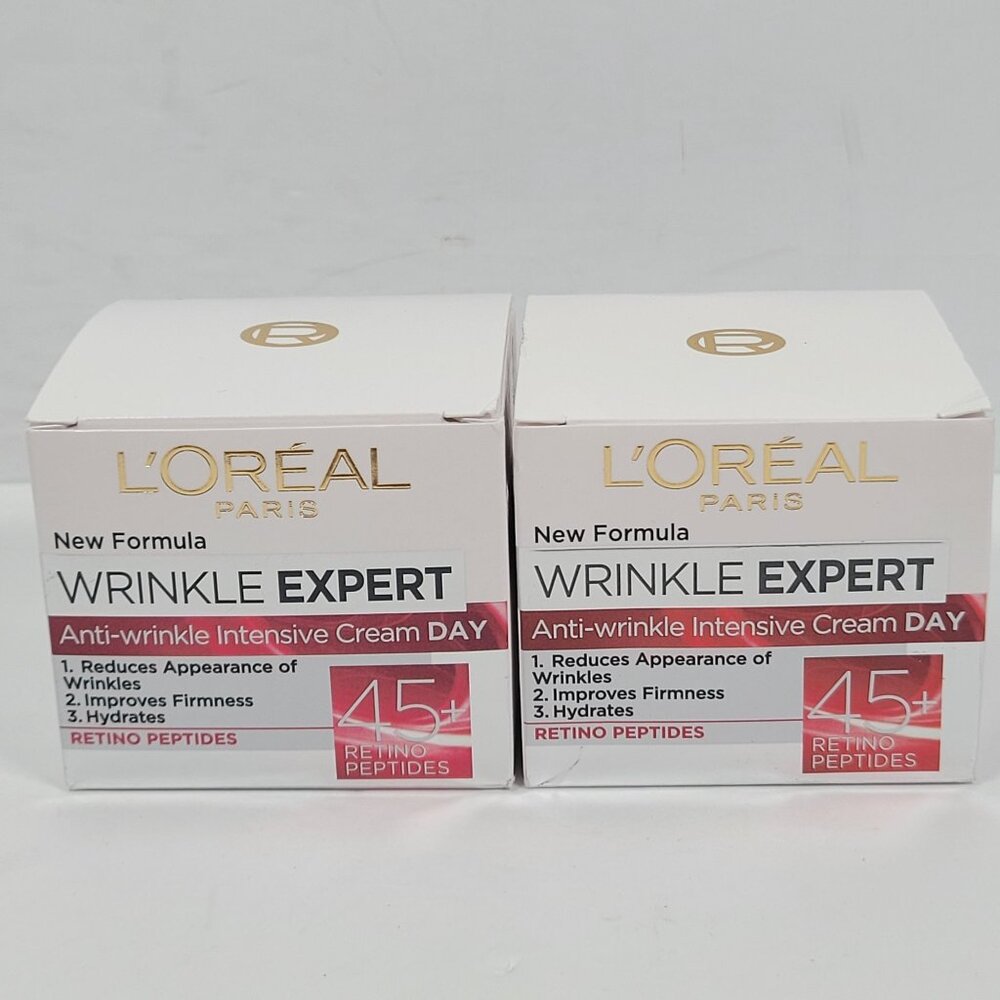 LOreal Paris Wrinkle Expert Anti-Wrinkle Intensive Day Cream 50ml Set of 2 NIB